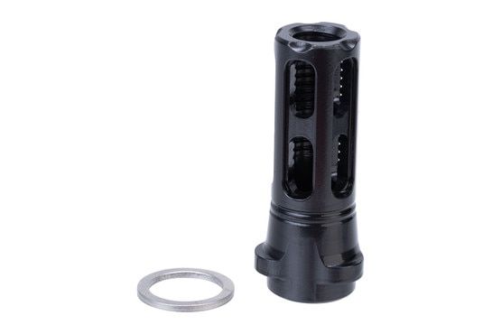 Breek Arms Sentinel flash hider for 5/8x24 9mm pistol caliber carbines.
